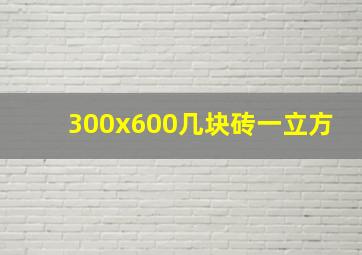 300x600几块砖一立方