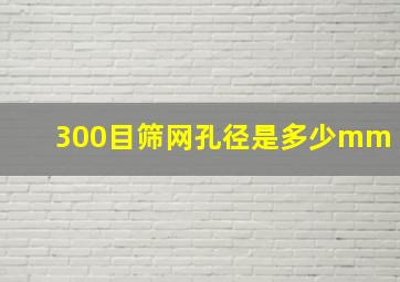 300目筛网孔径是多少mm