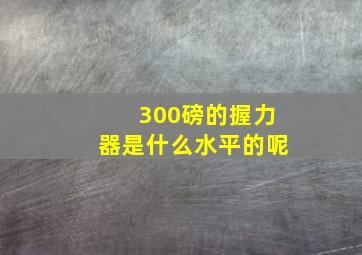 300磅的握力器是什么水平的呢