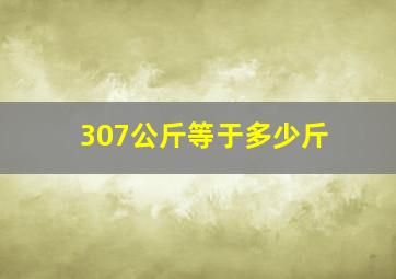 307公斤等于多少斤