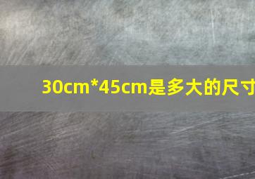 30cm*45cm是多大的尺寸