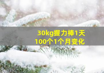 30kg握力棒1天100个1个月变化