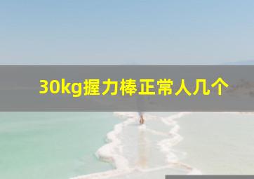 30kg握力棒正常人几个