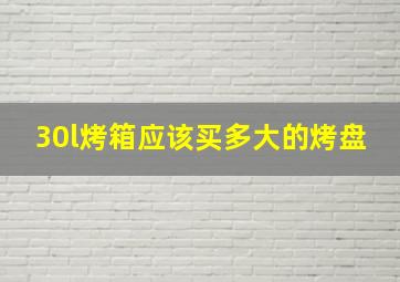 30l烤箱应该买多大的烤盘