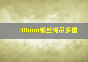 30mm钢丝绳吊多重