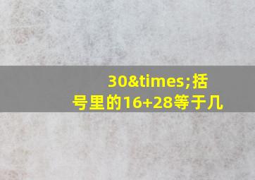 30×括号里的16+28等于几