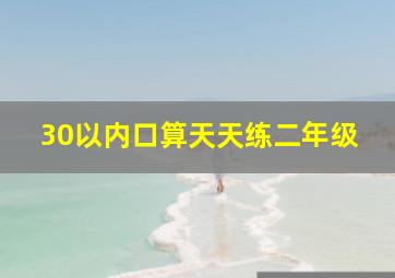 30以内口算天天练二年级