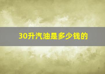 30升汽油是多少钱的