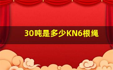 30吨是多少KN6根绳