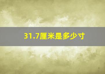 31.7厘米是多少寸