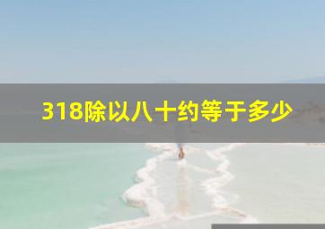 318除以八十约等于多少