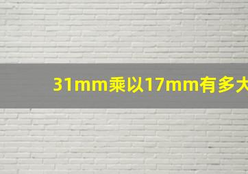 31mm乘以17mm有多大