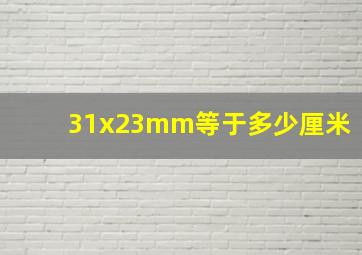 31x23mm等于多少厘米