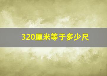 320厘米等于多少尺