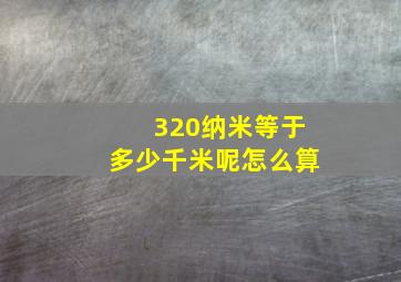 320纳米等于多少千米呢怎么算