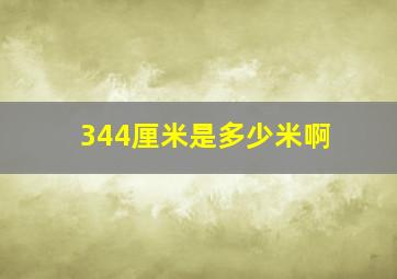 344厘米是多少米啊