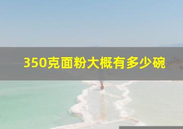 350克面粉大概有多少碗