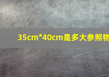 35cm*40cm是多大参照物