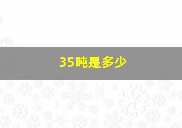 35吨是多少