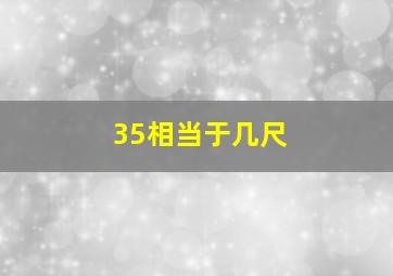 35相当于几尺