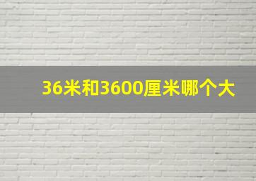 36米和3600厘米哪个大