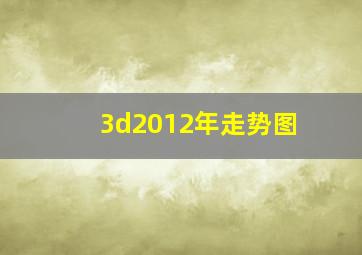 3d2012年走势图