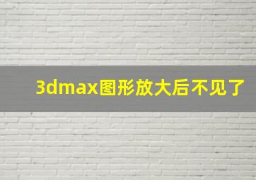 3dmax图形放大后不见了