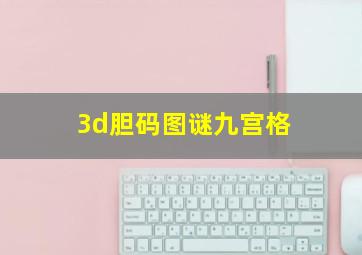 3d胆码图谜九宫格