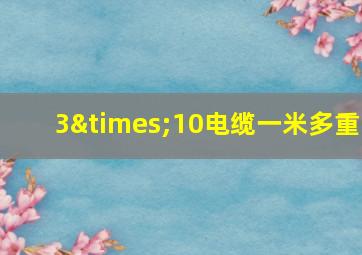 3×10电缆一米多重