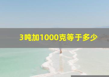 3吨加1000克等于多少