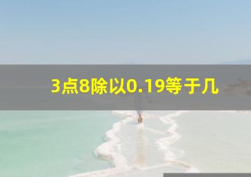 3点8除以0.19等于几