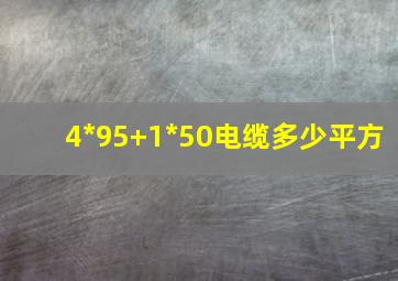 4*95+1*50电缆多少平方