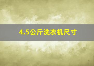 4.5公斤洗衣机尺寸