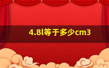 4.8l等于多少cm3