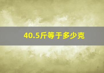 40.5斤等于多少克