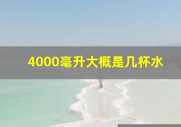 4000毫升大概是几杯水