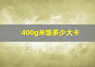 400g米饭多少大卡