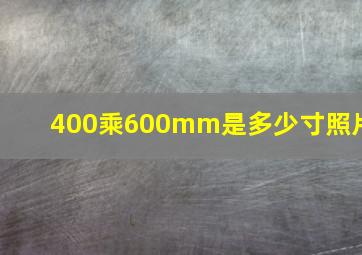 400乘600mm是多少寸照片