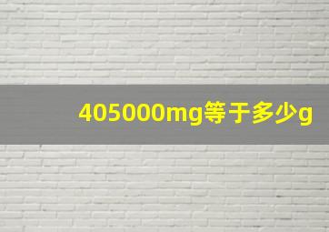 405000mg等于多少g