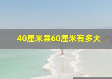 40厘米乘60厘米有多大