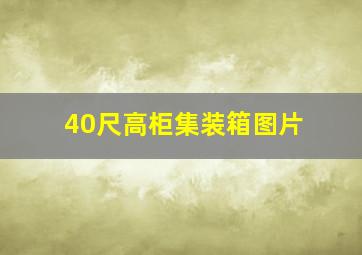 40尺高柜集装箱图片