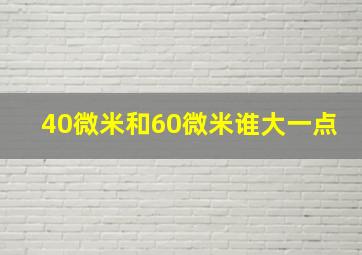 40微米和60微米谁大一点