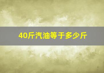 40斤汽油等于多少斤