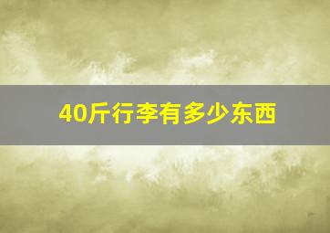 40斤行李有多少东西