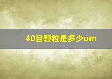 40目颗粒是多少um