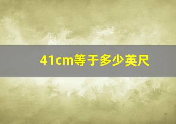 41cm等于多少英尺