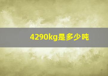 4290kg是多少吨