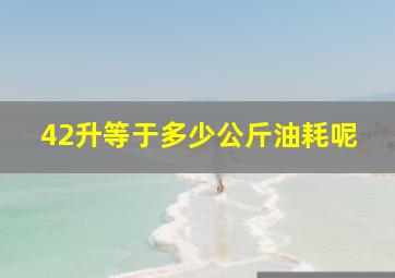 42升等于多少公斤油耗呢