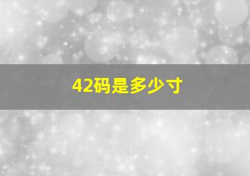 42码是多少寸