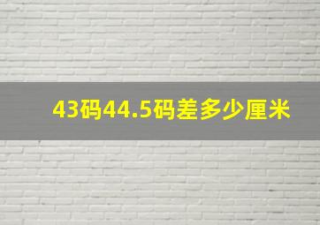 43码44.5码差多少厘米